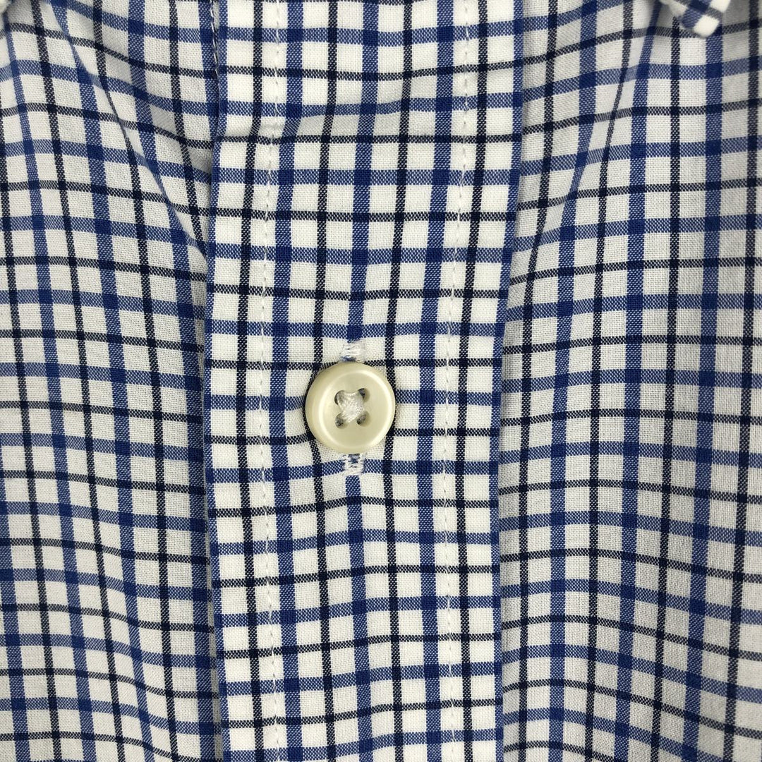 Ralph Lauren CUSTOM FIT short sleeve button down check shirt men's M size cotton Blue type light blue Vintage Second Hand