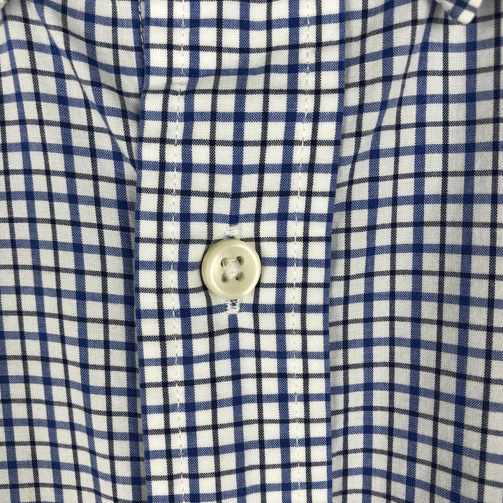 Ralph Lauren CUSTOM FIT short sleeve button down check shirt men's M size cotton Blue type light blue Vintage Second Hand