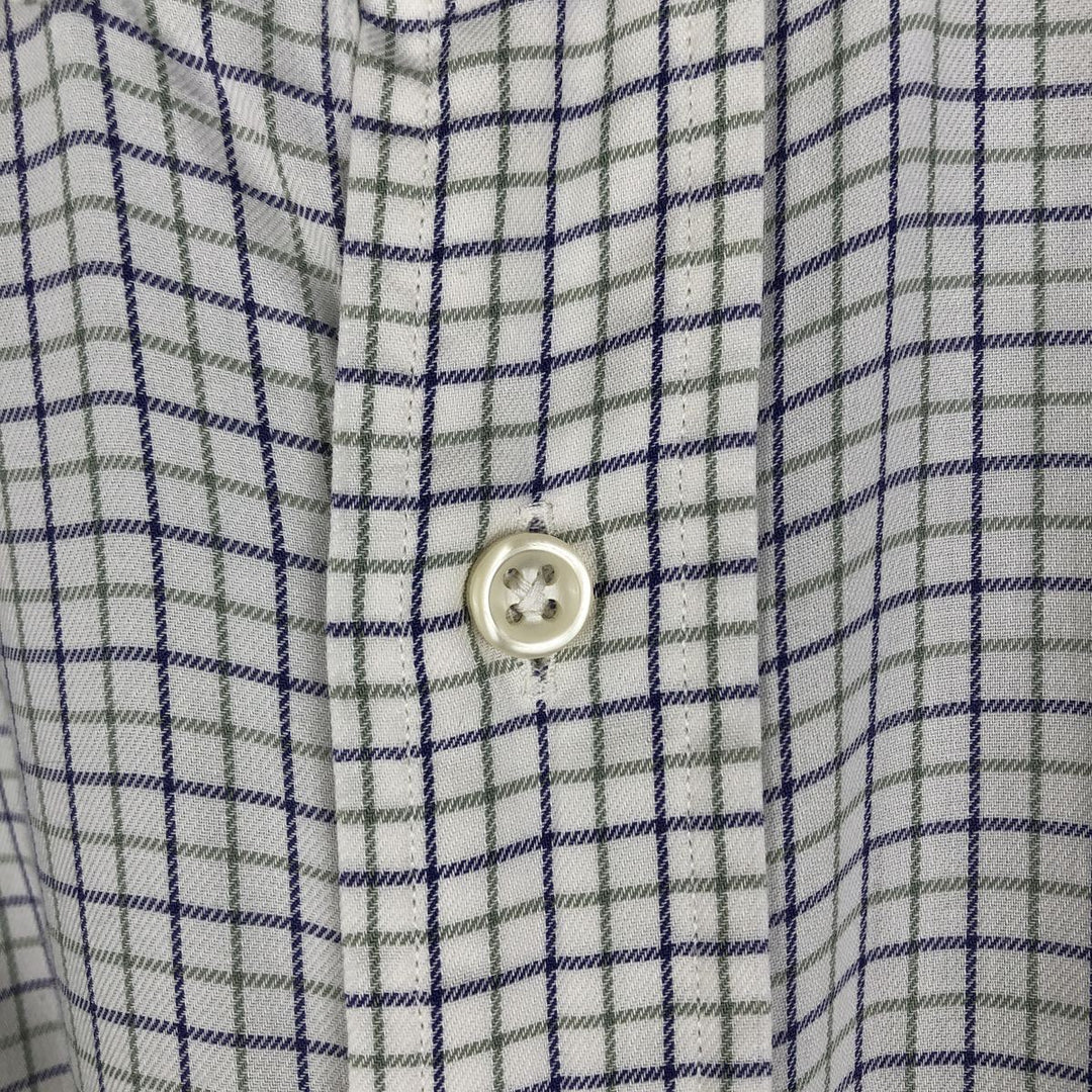Ralph Lauren BLAKE short sleeve button down check shirt, men's size M cotton white type Vintage Second Hand
