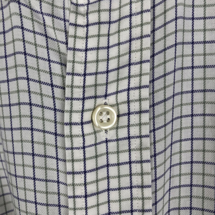 Ralph Lauren BLAKE short sleeve button down check shirt, men's size M cotton white type Vintage Second Hand
