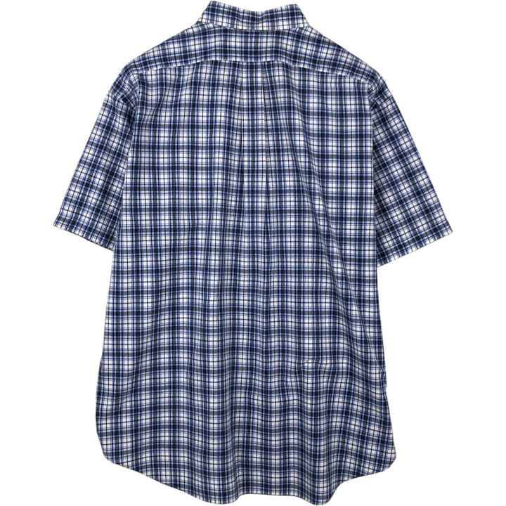 Ralph Lauren BLAKE short sleeve button down check shirt men's XL size cotton blue type Vintage Second Hand