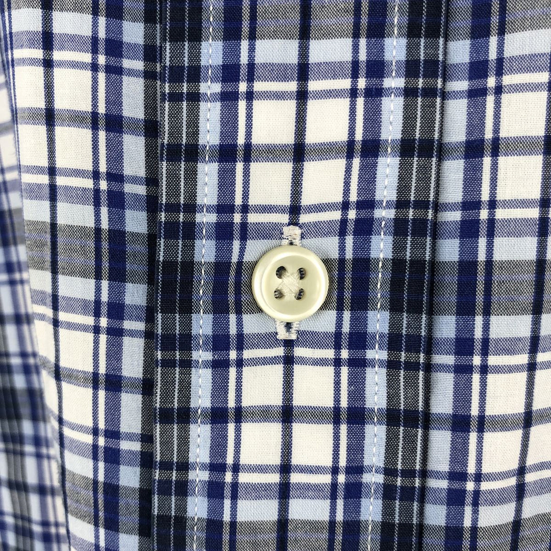 Ralph Lauren BLAKE short sleeve button down check shirt men's XL size cotton blue type Vintage Second Hand