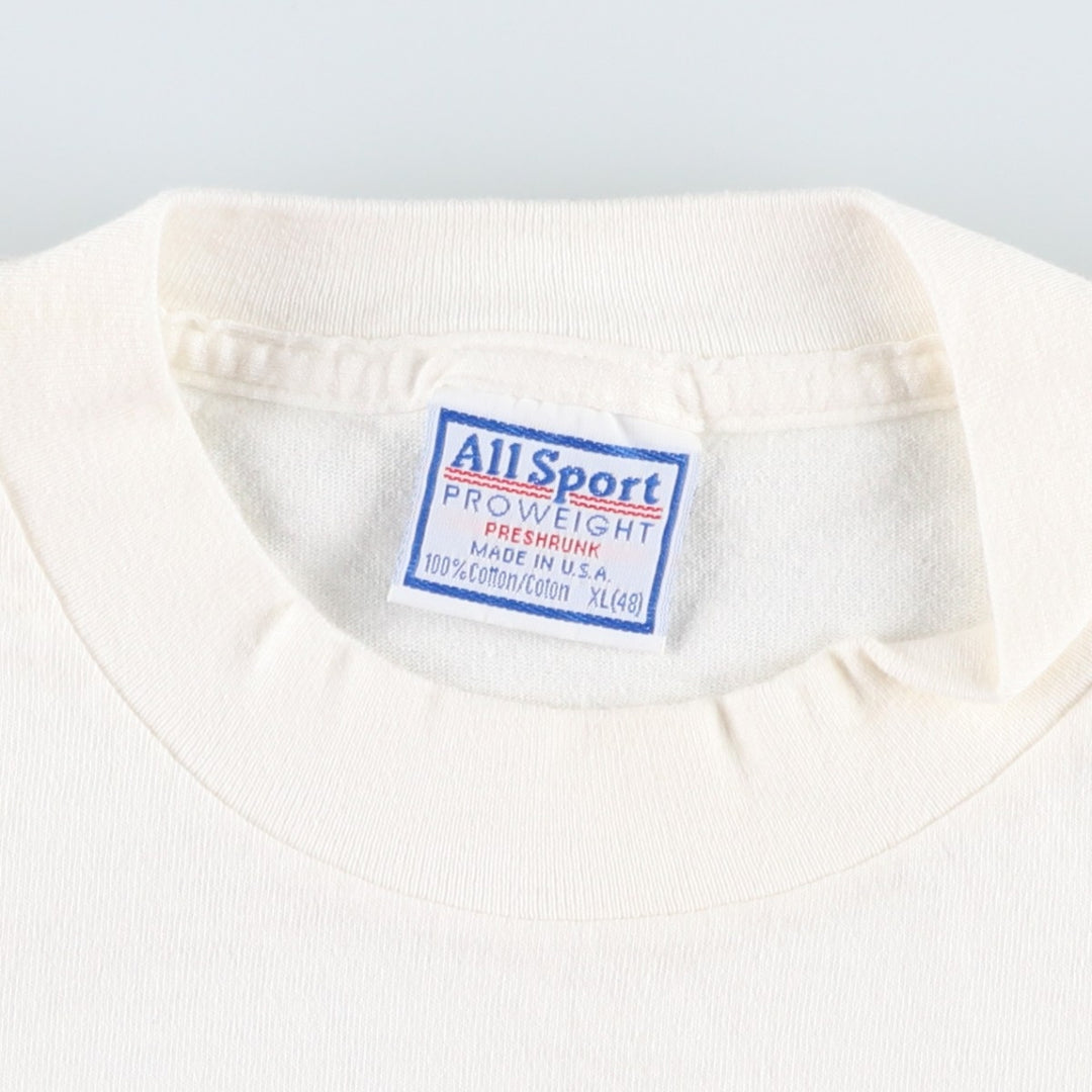 90'S ALL SPORT SHETLAND SHEEPDOG Animal T-Shirt, Made in USA, Men's XL equivalent, Vintage cotton white type Vintage Second Hand