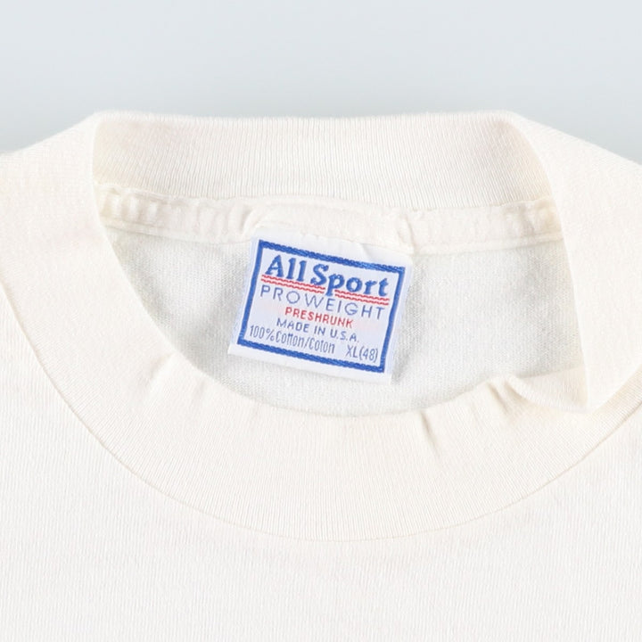 90'S ALL SPORT SHETLAND SHEEPDOG Animal T-Shirt, Made in USA, Men's XL equivalent, Vintage cotton white type Vintage Second Hand