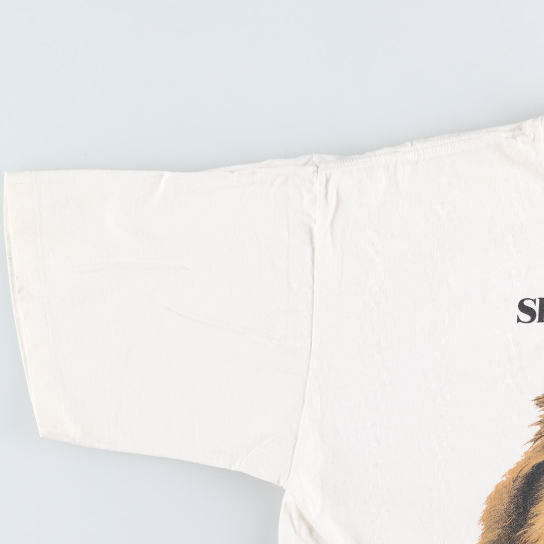 90'S ALL SPORT SHETLAND SHEEPDOG Animal T-Shirt, Made in USA, Men's XL equivalent, Vintage cotton white type Vintage Second Hand