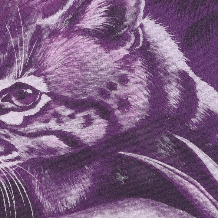 90'S Hanes BEEFY-T Large Print Animal T-Shirt, Made in USA, Men's XXL equivalent, Vintage cotton purple type Vintage Second Hand