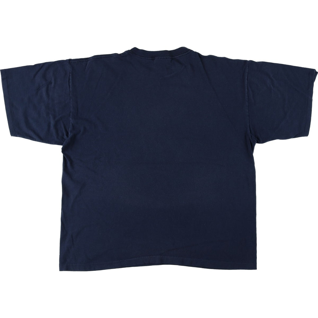 2000'S Wild Cotton Butterfly Print Animal T-Shirt, Made in USA, Men's XXL equivalent. cotton navy blue type Vintage Second Hand