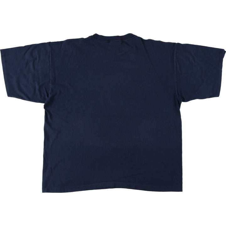 2000'S Wild Cotton Butterfly Print Animal T-Shirt, Made in USA, Men's XXL equivalent. cotton navy blue type Vintage Second Hand
