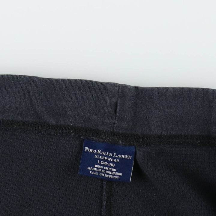 Ralph Lauren POLO RALPH LAUREN SLEEPWEAR Thermal Sweatpants, Men's Size L (approx.) cotton black type Vintage Second Hand