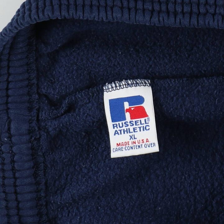 90'S Russell AHTLETIC Sweatpants, Made in USA, Men's XL equivalent, Vintage cotton navy blue type Vintage Second Hand