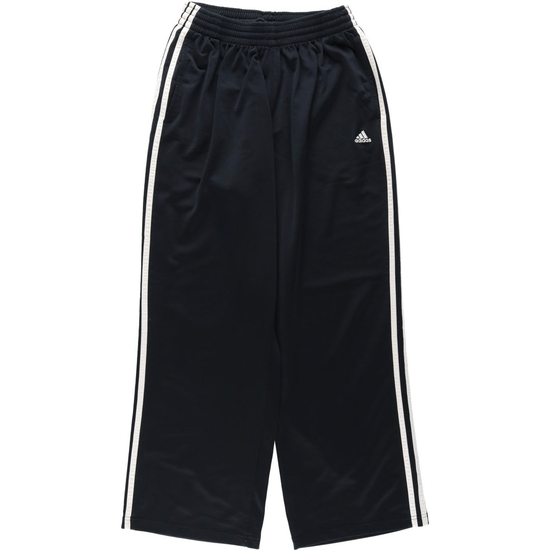 2000'S Adidas logo embroidered jersey pants/track pants, men's size M (approx.) polyester black type Vintage Second Hand