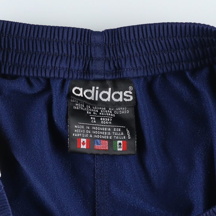 Vintage 80s-90'S Adidas track pants, size L, men's polyester navy blue type Vintage Second Hand
