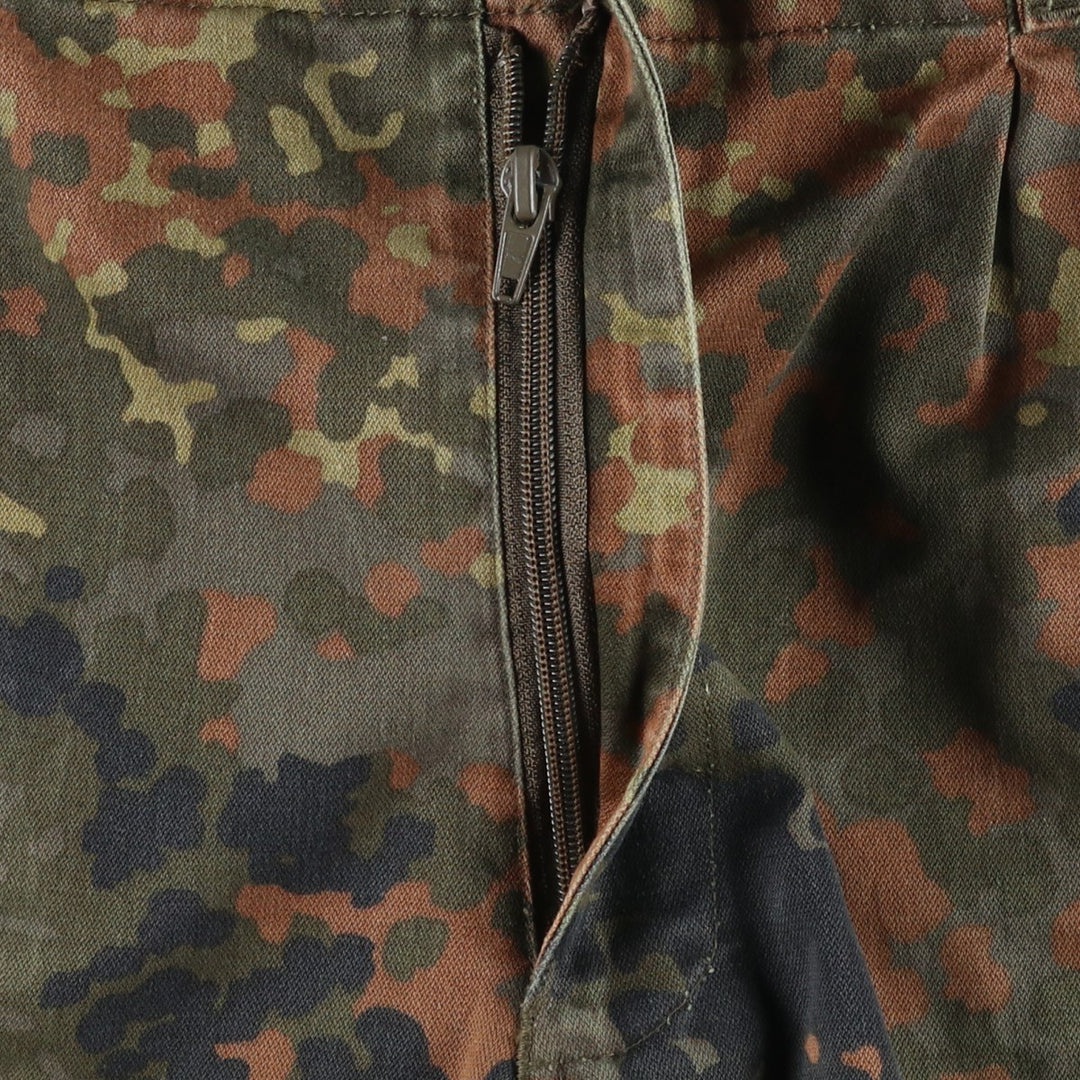 2000'S German Army Camouflage Pattern Flecktarn Camo Military Cargo Pants Gr.9 Men's W36 equivalent cotton Khaki type Vintage Second Hand