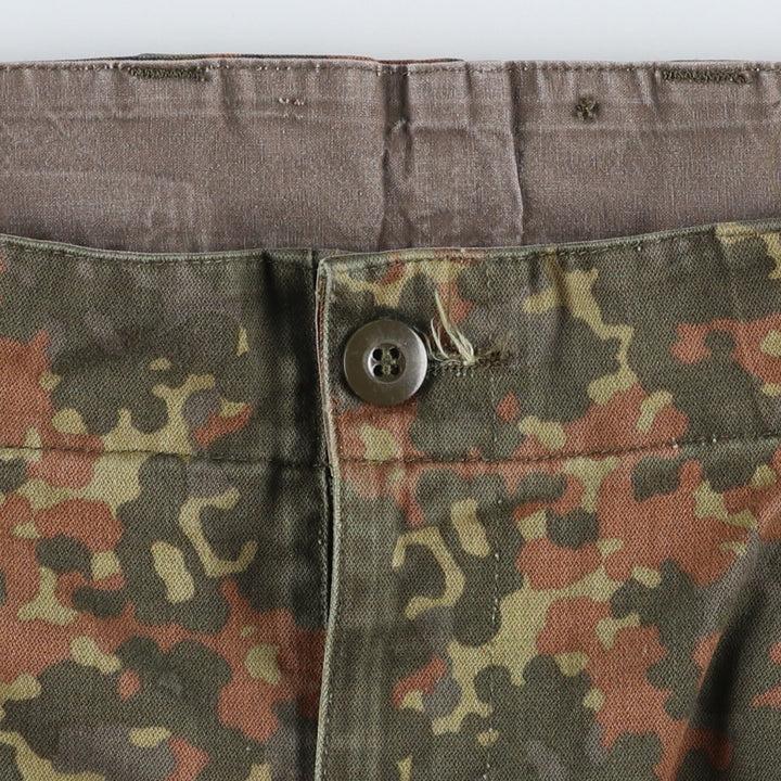 2000'S German Army Camouflage Pattern Flecktarn Camo Military Cargo Pants Gr.9 Men's W36 equivalent cotton Khaki type Vintage Second Hand