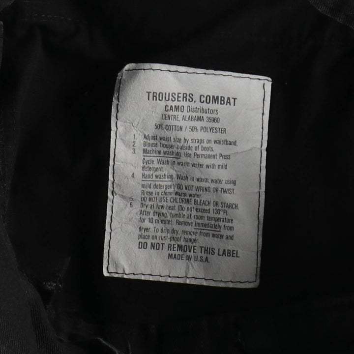 Civilian-made military cargo pants/combat pants, made in the USA, small-long size (equivalent to men's W30). cotton black type Vintage Second Hand