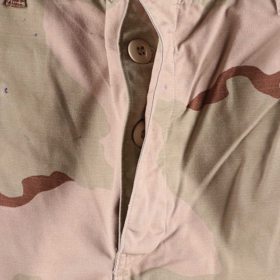 2000'S US Military Issue 3C Desert Camo Ripstop Military Cargo Pants Combat Pants Made in USA MEDIUM-REGULAR Nylon Beige type Vintage Second Hand