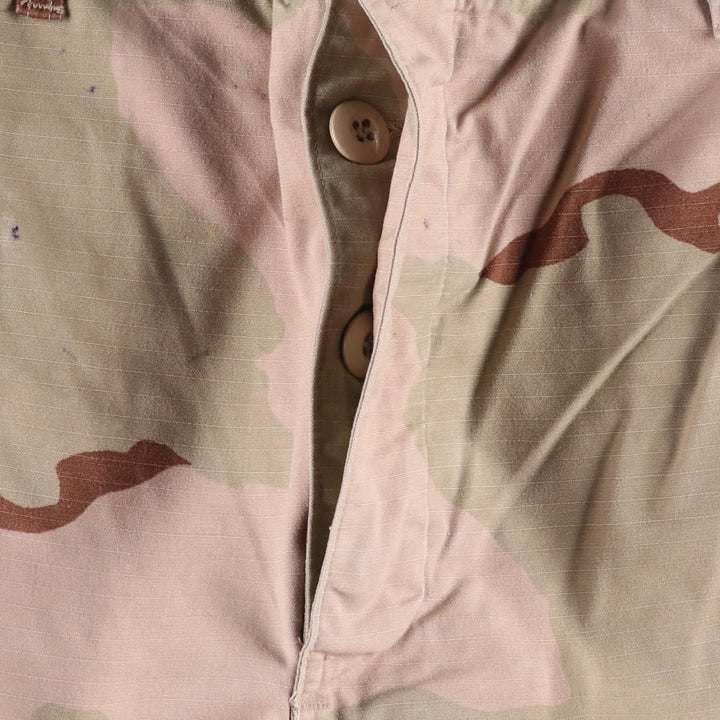 2000'S US Military Issue 3C Desert Camo Ripstop Military Cargo Pants Combat Pants Made in USA MEDIUM-REGULAR Nylon Beige type Vintage Second Hand