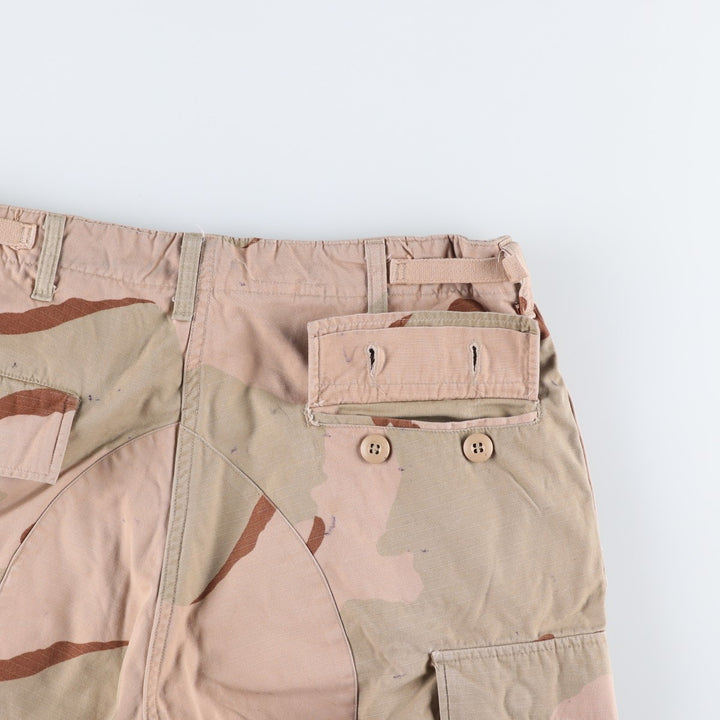 2000'S US Military Issue 3C Desert Camo Ripstop Military Cargo Pants Combat Pants Made in USA MEDIUM-REGULAR Nylon Beige type Vintage Second Hand