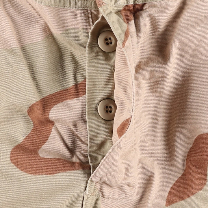 90'S US military genuine camouflage Pattern 3C desert camo military cargo pants combat pants made in USA LARGE-SHORT men's w37 equivalent cotton Beige type Vintage Second Hand