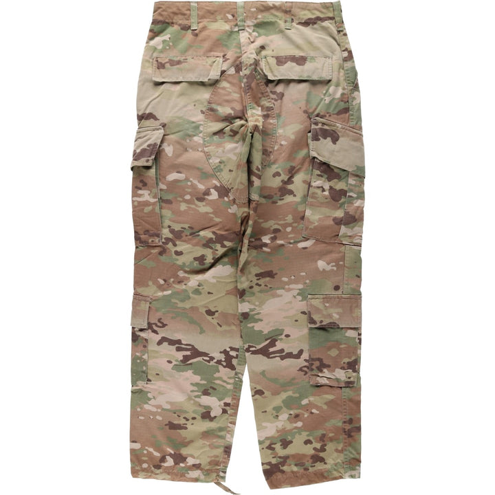 Genuine US military surplus Multicam camouflage pattern ripstop military cargo pants/combat pants, made in the USA, men's size W31 equivalent. Nylon Khaki type Vintage Second Hand