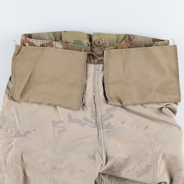 Genuine US military surplus Multicam camouflage pattern ripstop military cargo pants/combat pants, made in the USA, men's size W31 equivalent. Nylon Khaki type Vintage Second Hand