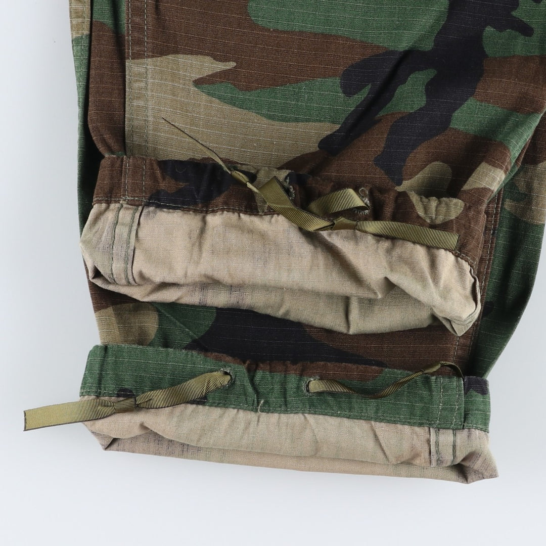 1990'S US Military Issue Woodland Camo Ripstop Military Cargo Pants Combat Pants Made in USA Small-Regular cotton Khaki type Vintage Second Hand