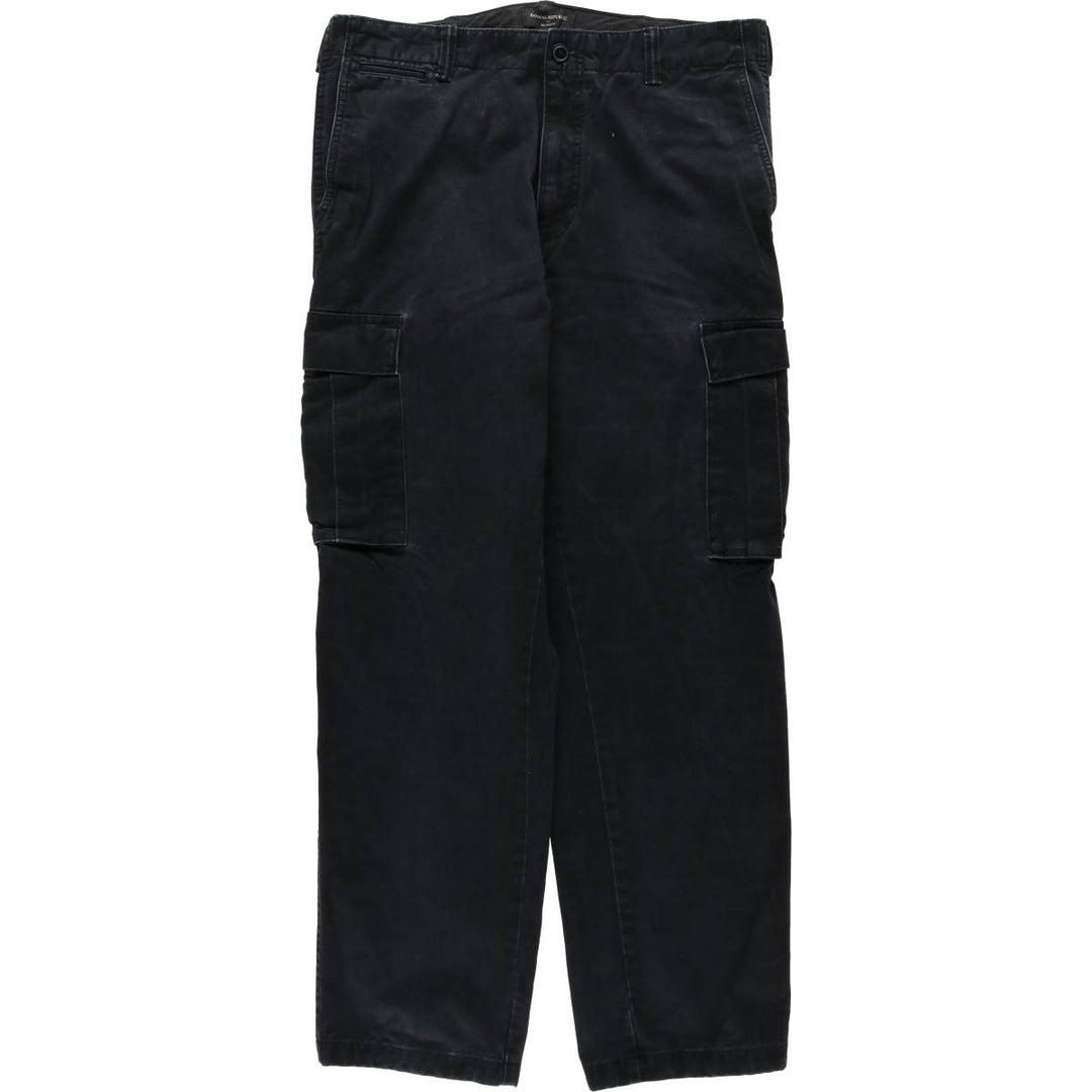 Banana Republic Relaxed Fit Military Cargo Pants, Men's Size W36 (approx.) cotton black type Vintage Second Hand