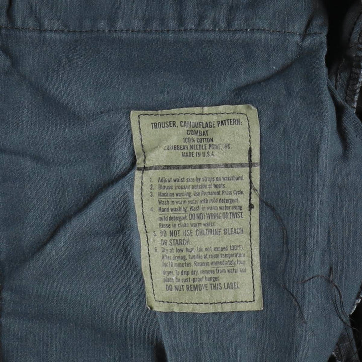 Civilian-made ripstop military cargo pants/combat pants, made in the USA, men's size L equivalent. cotton black type Vintage Second Hand