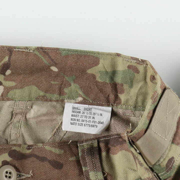 Genuine US military surplus Multicam camouflage pattern cargo pants/combat pants, made in USA, small-short (equivalent to men's size S). Nylon Khaki type Vintage Second Hand