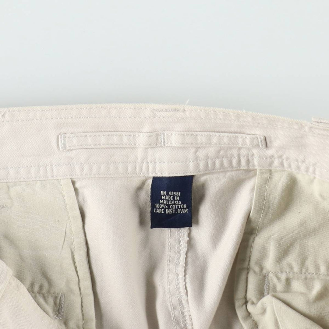 Ralph Lauren POLO SPORT herringbone military cargo pants, men's size W34 (approx.) cotton Beige type Vintage Second Hand