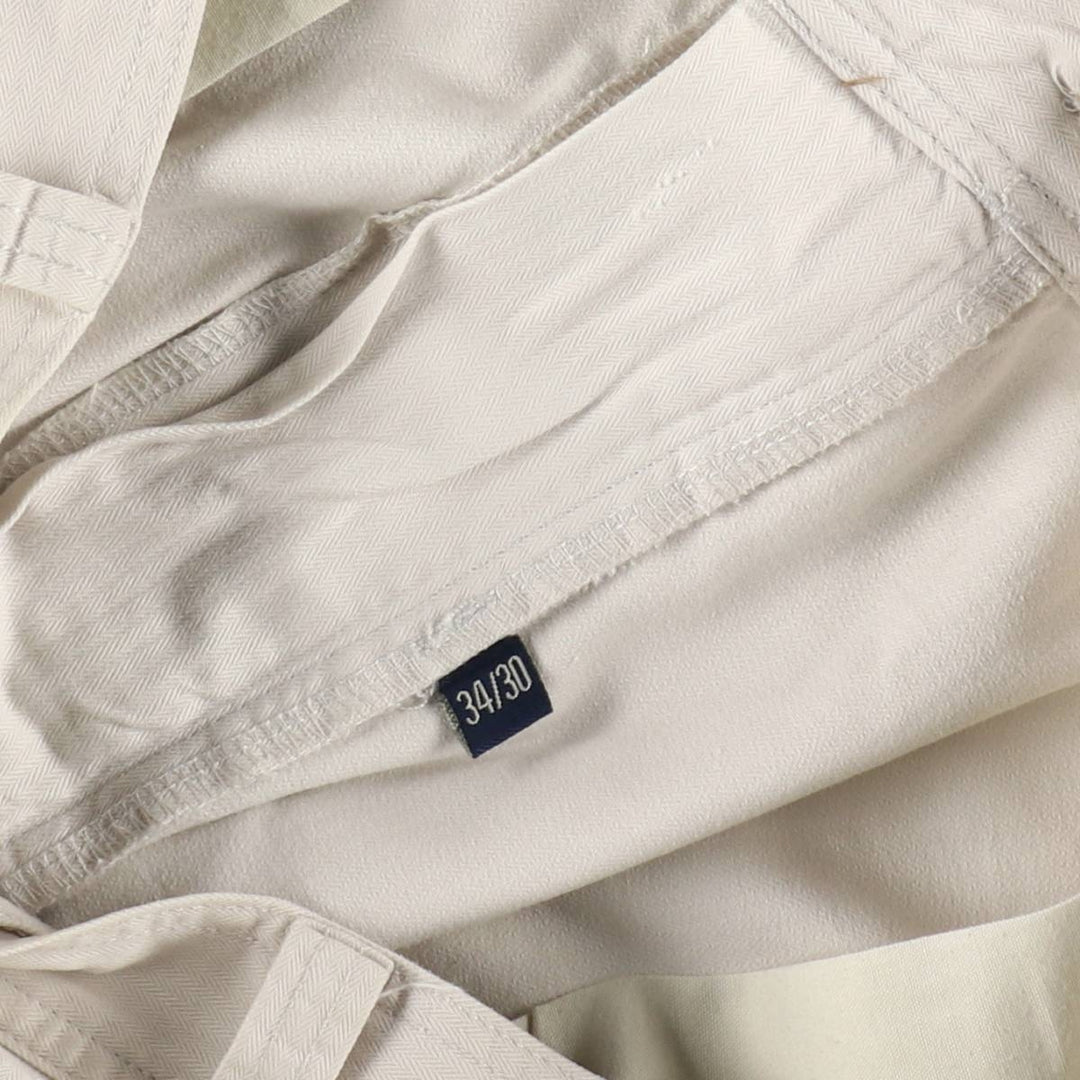 Ralph Lauren POLO SPORT herringbone military cargo pants, men's size W34 (approx.) cotton Beige type Vintage Second Hand