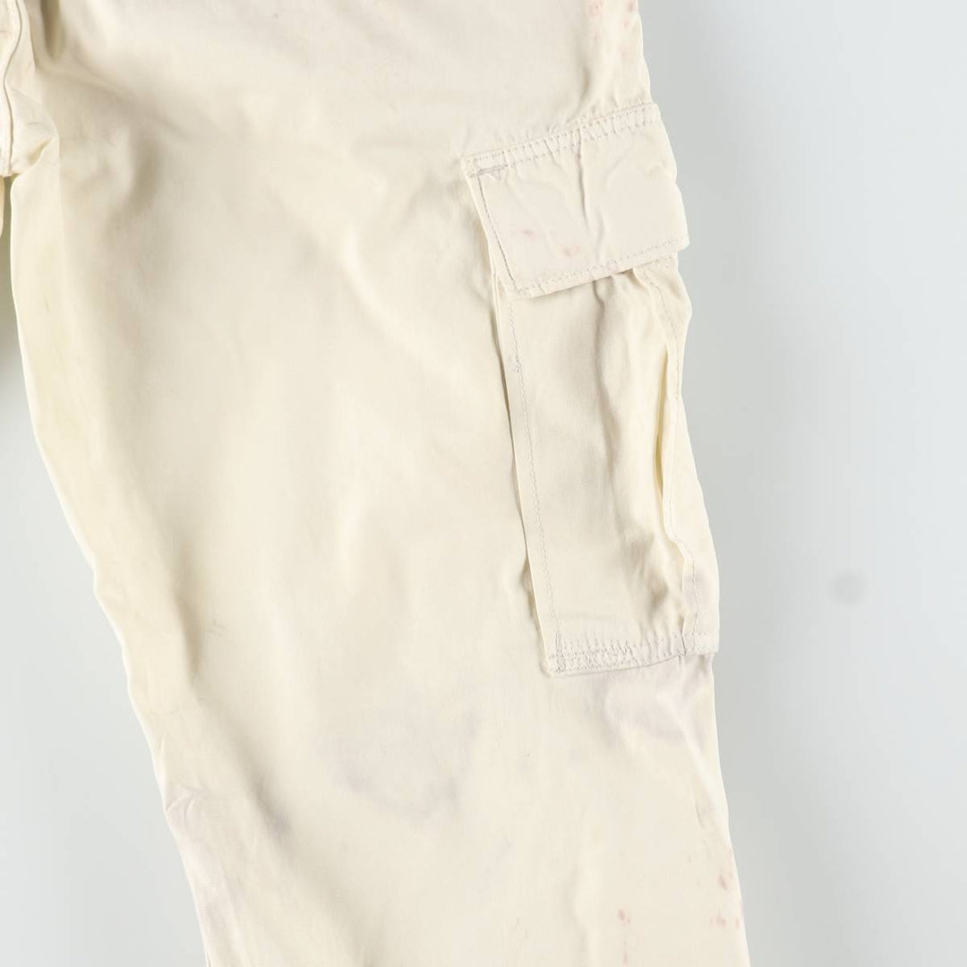 Ralph Lauren POLO JEANS COMPANY military cargo pants, men's size W33 (approx.) cotton pale white type Vintage Second Hand