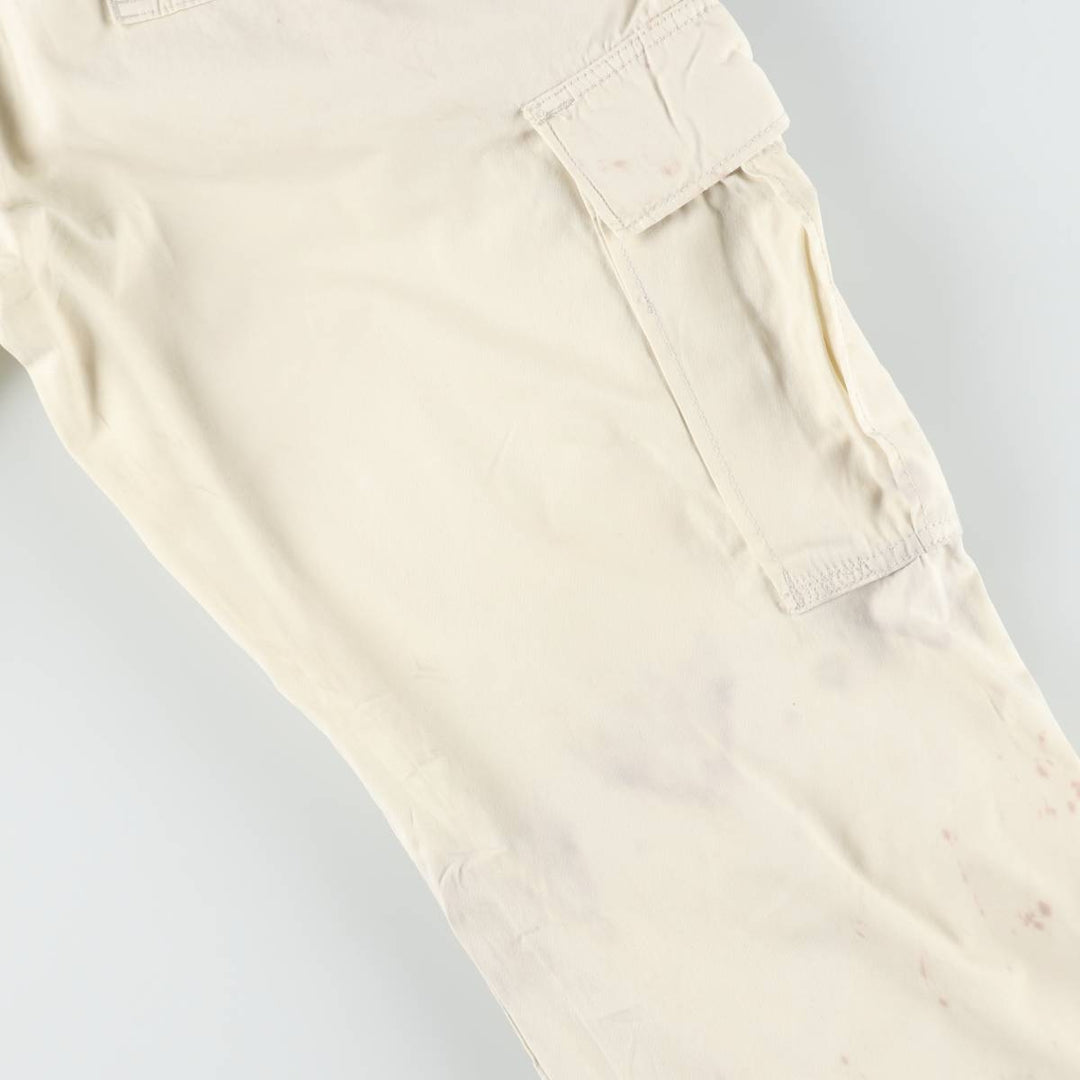 Ralph Lauren POLO JEANS COMPANY military cargo pants, men's size W33 (approx.) cotton pale white type Vintage Second Hand
