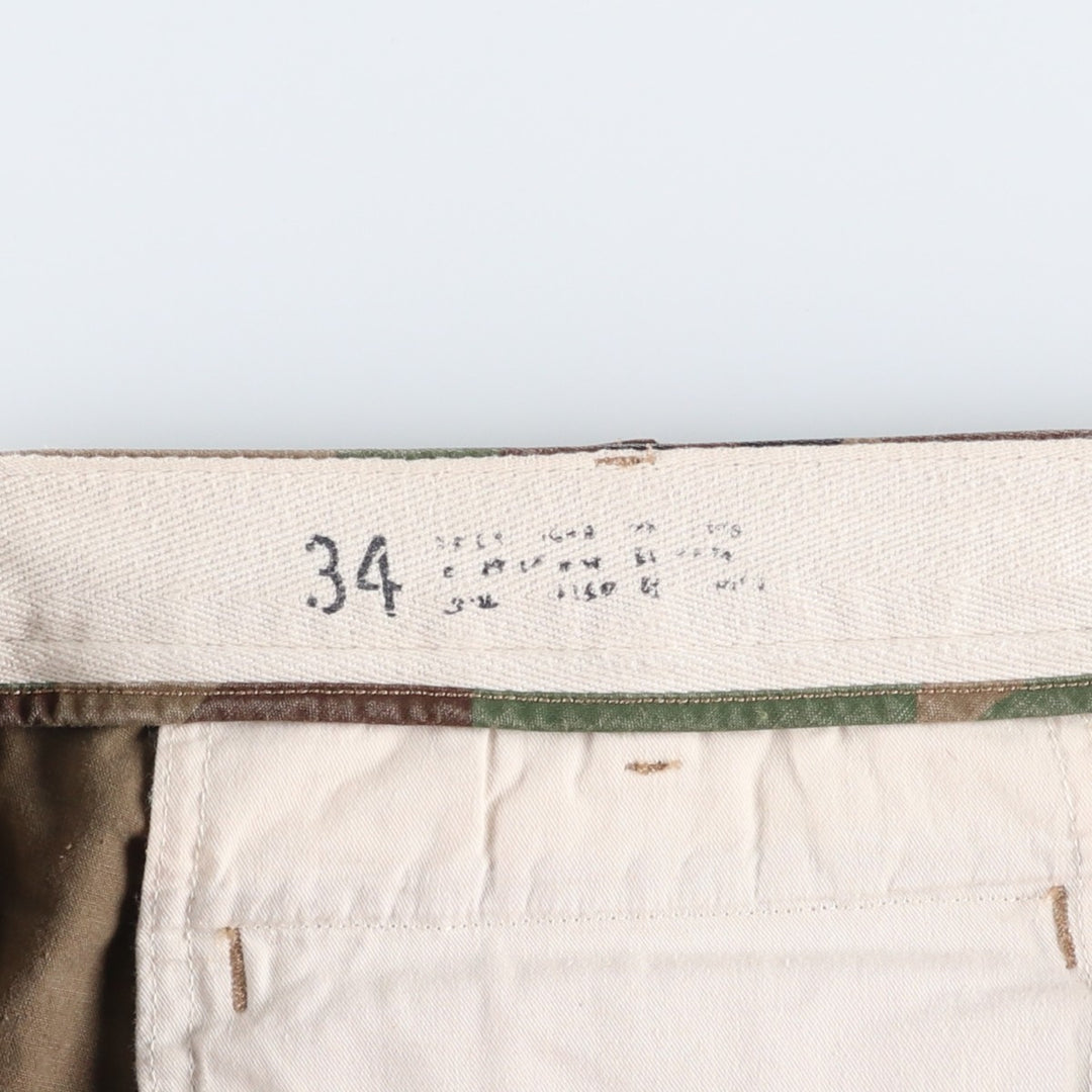 Ralph Lauren POLO RALPH LAUREN SLIM FIT Camouflage Pattern Woodland Camo Military Cargo Pants Men's W36 (approx.) cotton Khaki type Vintage Second Hand