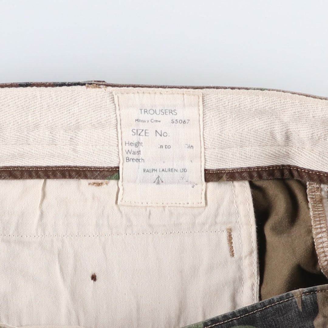 Ralph Lauren POLO RALPH LAUREN SLIM FIT Camouflage Pattern Woodland Camo Military Cargo Pants Men's W36 (approx.) cotton Khaki type Vintage Second Hand