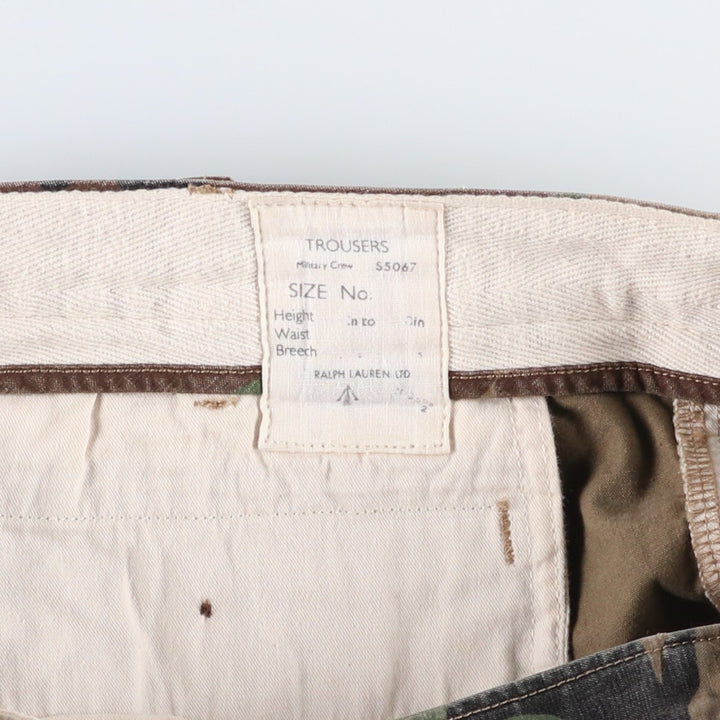 Ralph Lauren POLO RALPH LAUREN SLIM FIT Camouflage Pattern Woodland Camo Military Cargo Pants Men's W36 (approx.) cotton Khaki type Vintage Second Hand