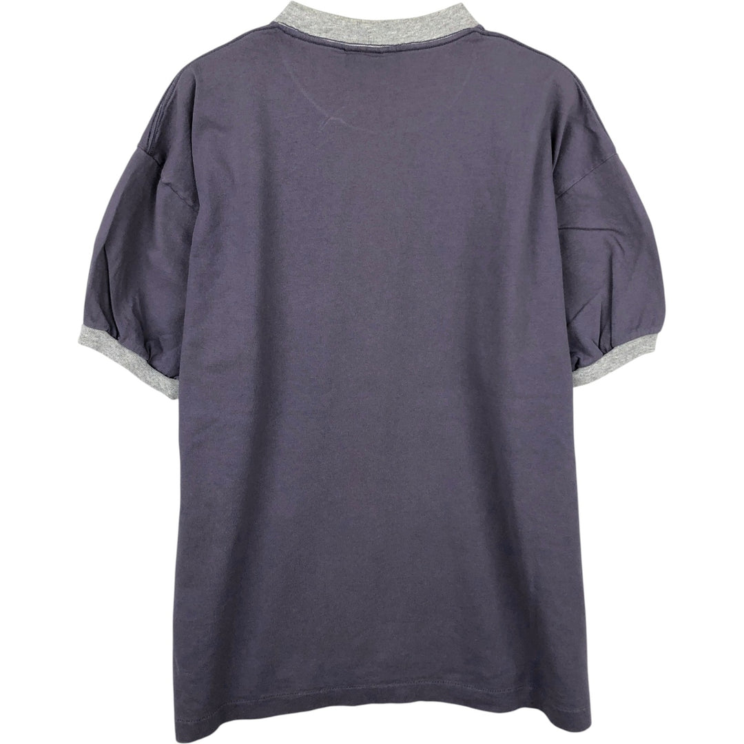~90'S BASIC EDITIONS Ringer T-shirt, Men's XL equivalent, Vintage unclear gray type Vintage Second Hand