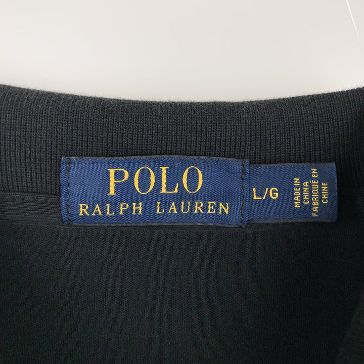 Ralph Lauren POLO RALPH LAUREN short sleeve polo shirt men's size L cotton black type Vintage Second Hand