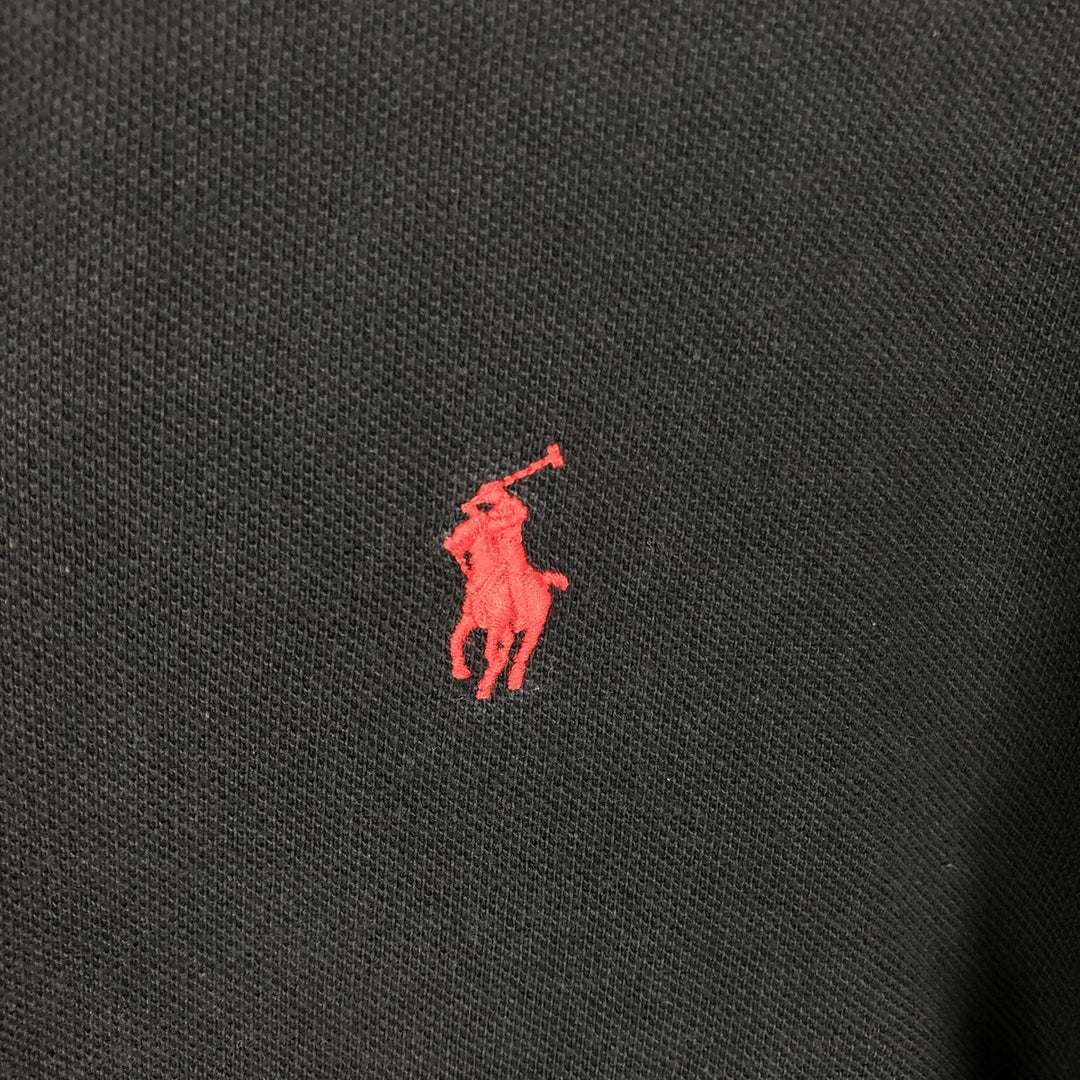 Ralph Lauren POLO RALPH LAUREN SLIM FIT short sleeve polo shirt, men's size M cotton black type Vintage Second Hand
