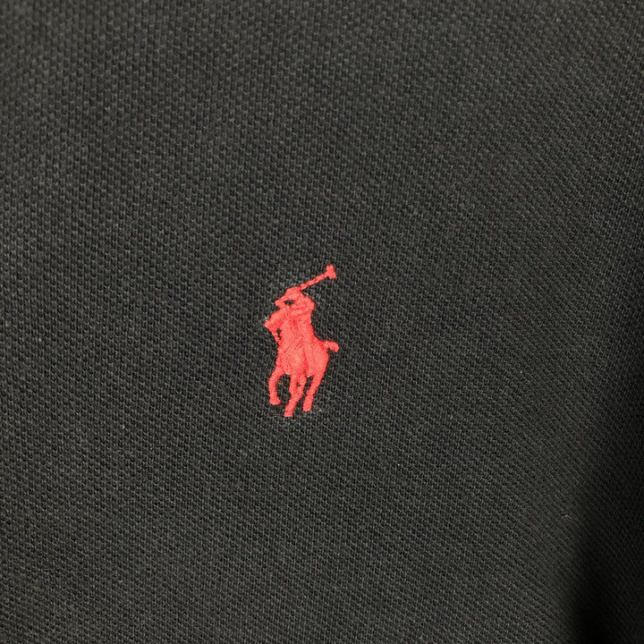 Ralph Lauren POLO RALPH LAUREN SLIM FIT short sleeve polo shirt, men's size M cotton black type Vintage Second Hand