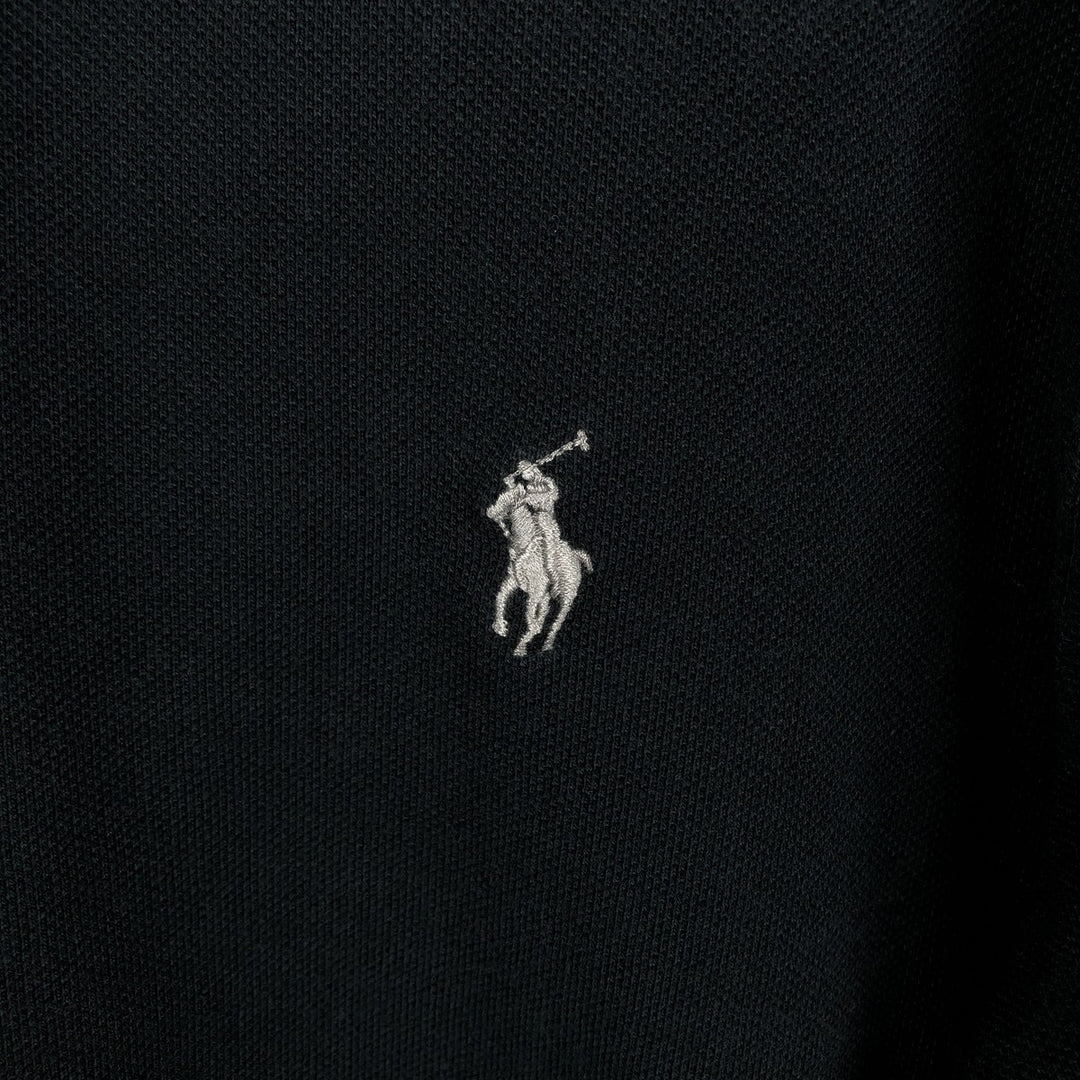 Ralph Lauren POLO RALPH LAUREN CUSTOM SLIM FIT short sleeve polo shirt men's size M cotton black type Vintage Second Hand