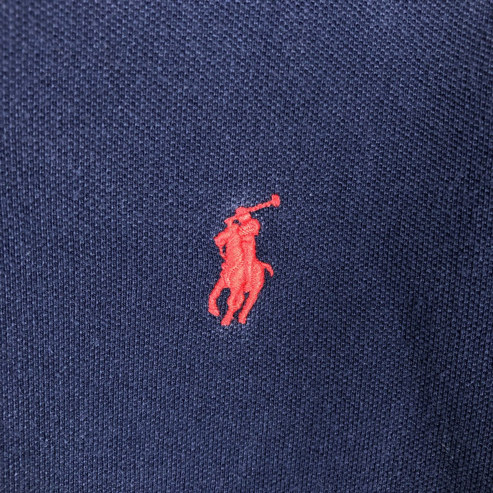 Ralph Lauren POLO RALPH LAUREN CUSTOM FIT short sleeve polo shirt men's M equivalent unclear navy blue type Vintage Second Hand