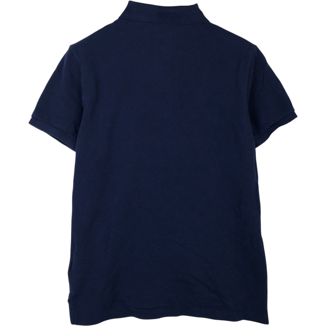 Ralph Lauren POLO RALPH LAUREN CUSTOM SLIM FIT short sleeve polo shirt, men's size L cotton navy blue type Vintage Second Hand