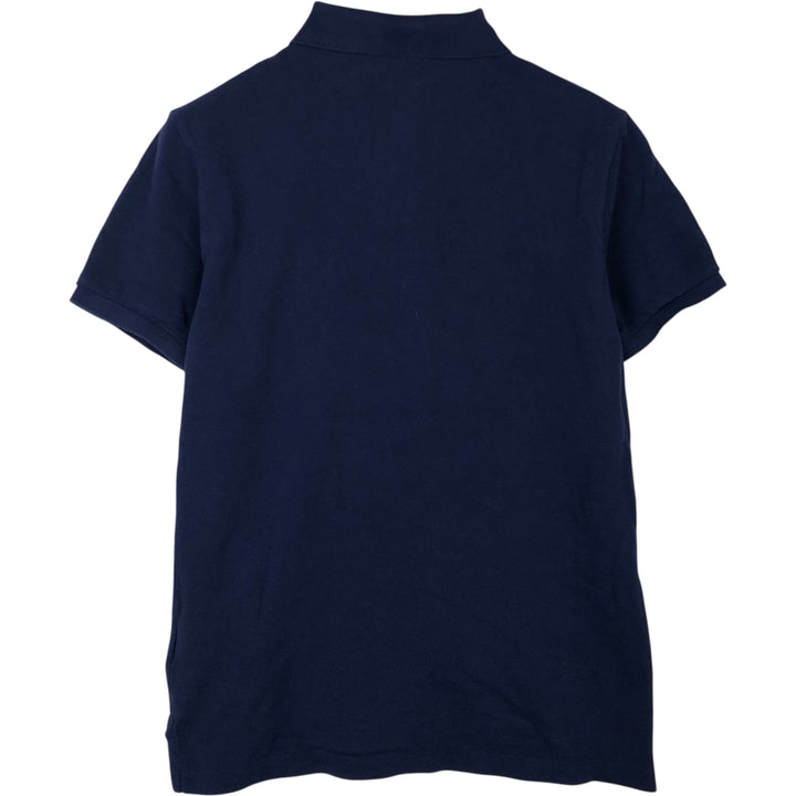Ralph Lauren POLO RALPH LAUREN CUSTOM SLIM FIT short sleeve polo shirt, men's size L cotton navy blue type Vintage Second Hand