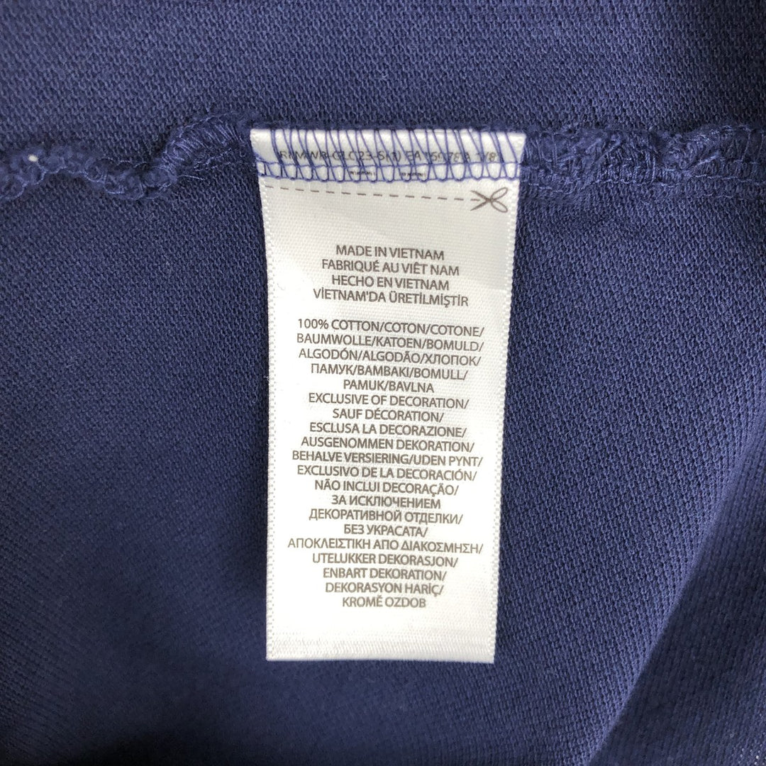 Ralph Lauren POLO RALPH LAUREN CUSTOM SLIM FIT short sleeve polo shirt, men's size L cotton navy blue type Vintage Second Hand