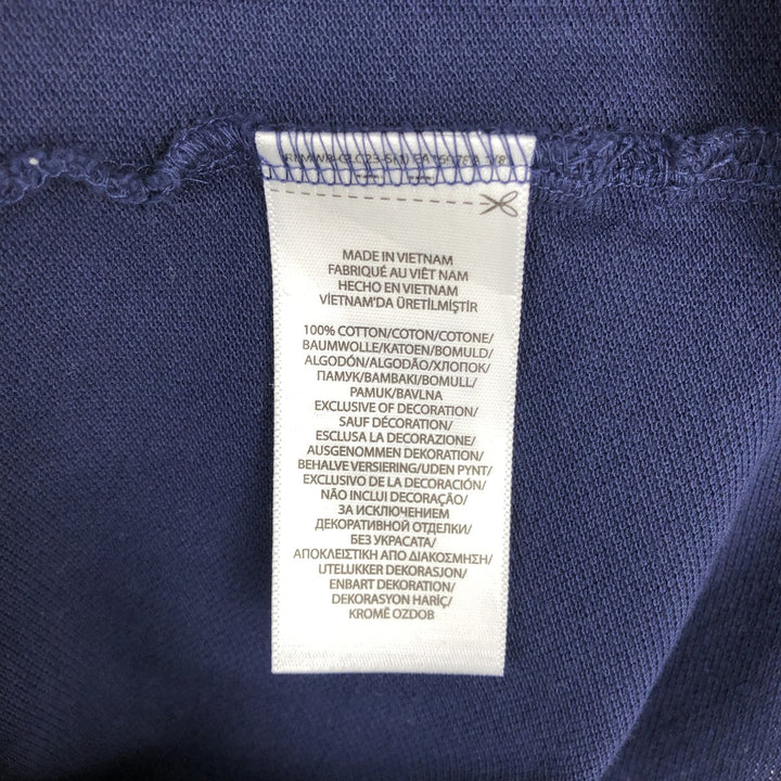 Ralph Lauren POLO RALPH LAUREN CUSTOM SLIM FIT short sleeve polo shirt, men's size L cotton navy blue type Vintage Second Hand