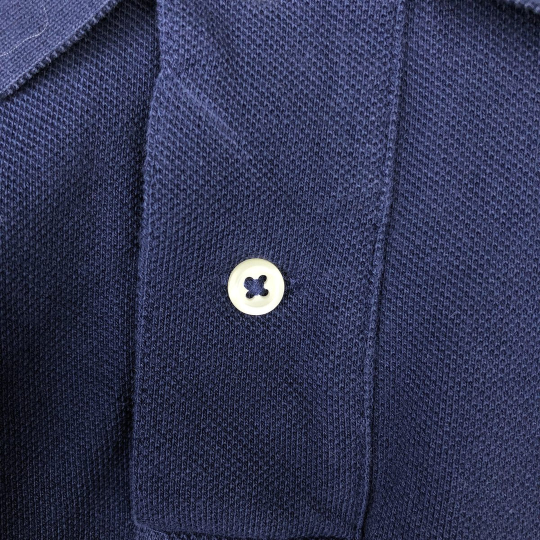 Ralph Lauren POLO RALPH LAUREN CUSTOM SLIM FIT short sleeve polo shirt, men's size L cotton navy blue type Vintage Second Hand