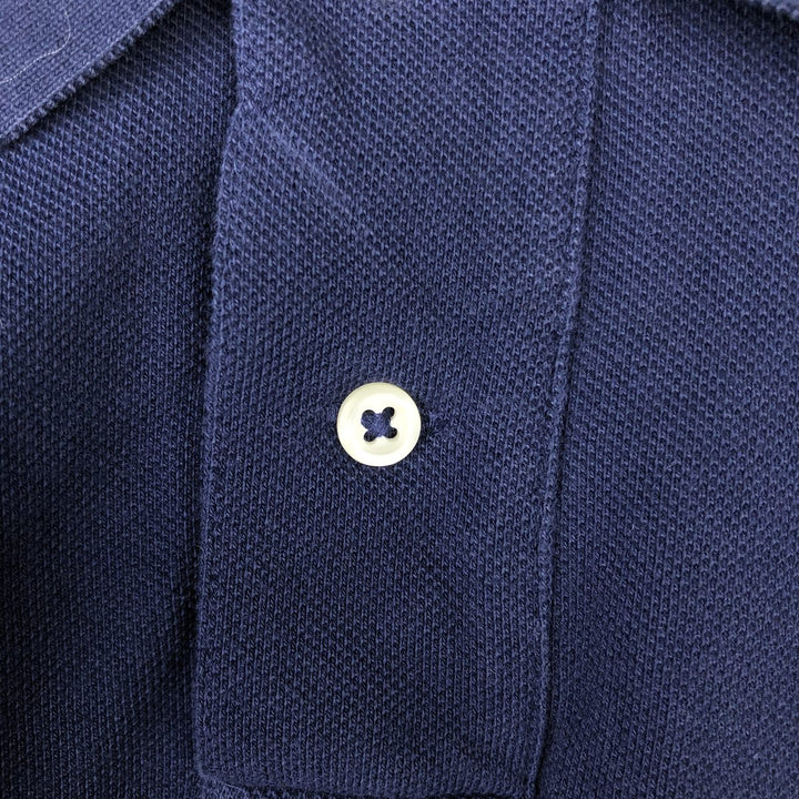 Ralph Lauren POLO RALPH LAUREN CUSTOM SLIM FIT short sleeve polo shirt, men's size L cotton navy blue type Vintage Second Hand