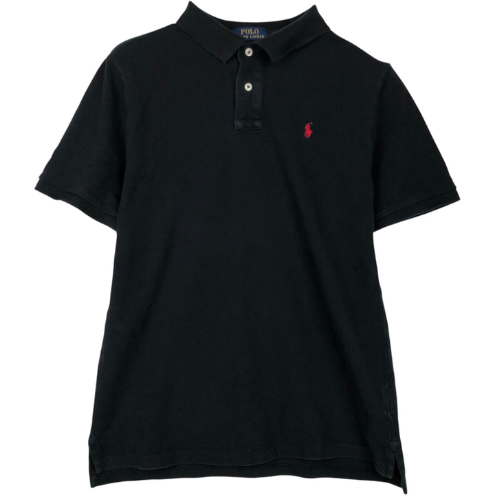 Ralph Lauren POLO RALPH LAUREN short sleeve polo shirt men's XL equivalent cotton black type Vintage Second Hand