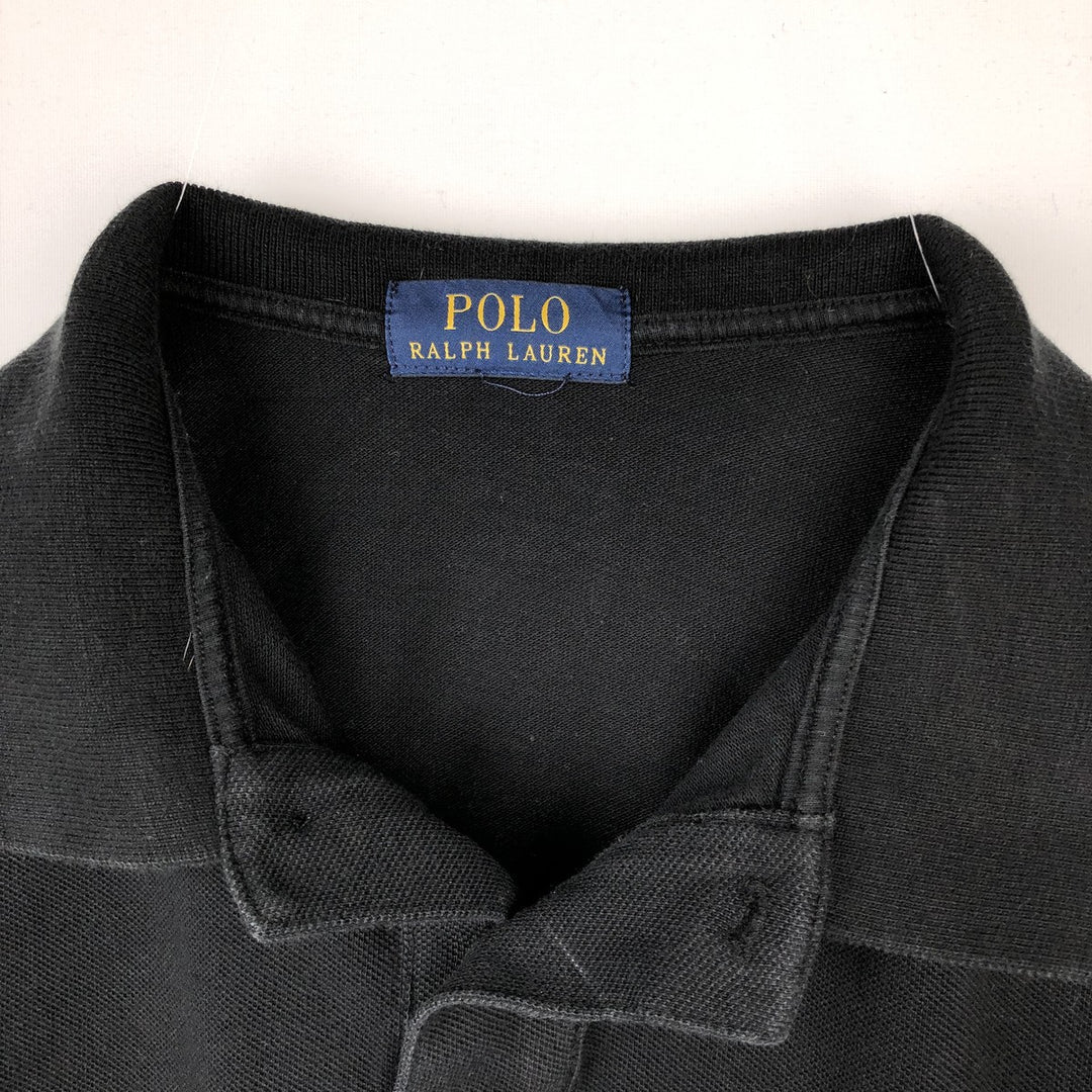 Ralph Lauren POLO RALPH LAUREN short sleeve polo shirt men's XL equivalent cotton black type Vintage Second Hand